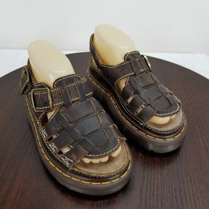 Vtg Dr Doc Martens Air Wair Sz 5 Leather Sandals